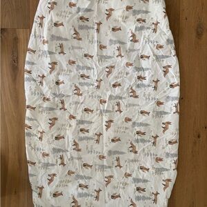 Pottery Barn Kids Fleece Fitted Crib Sheet with Fox Design
